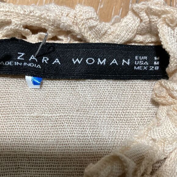 Zara Romantic embroidered blouse size medium - Picture 6 of 10